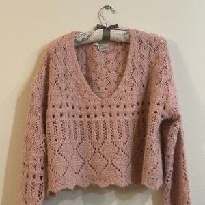 Kimchi Blue Oversized Pink Mohair Sweater